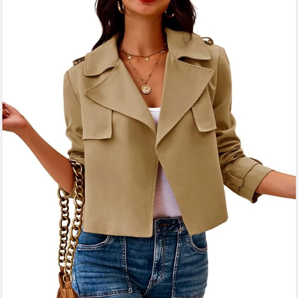 The Limited Cropped Trench Jacket - Picture 3 of 8